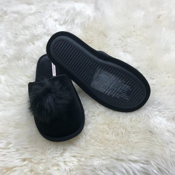 victoria's secrect pom pom slipper black oritq - Picture 5 of 5
